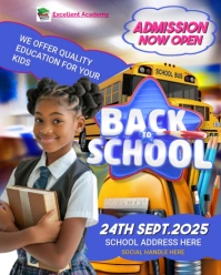 back to school Instagram Portrait template