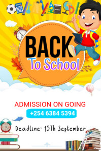 White Back to School Tumblr Graphic Template
