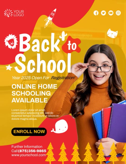 Back to School Flyer (US Letter) template