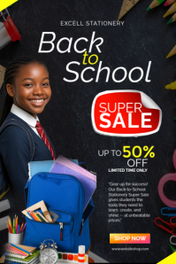 Back to school Poster template