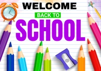 back to school Postcard template
