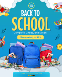 back to school Instagram Portrait template