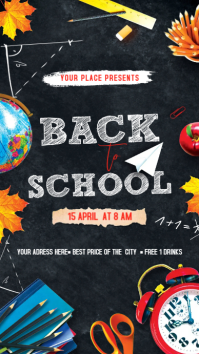 Back To School Digital Display (9:16) template