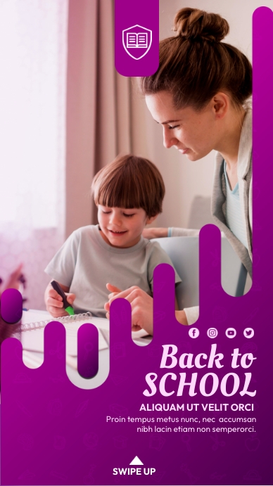 Back to School História do Instagram template