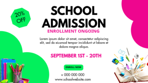 BACK TO SCHOOL Digitale display (16:9) template
