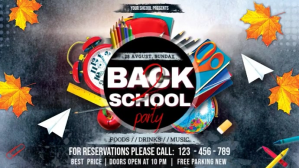 Back to School Pantalla Digital (16:9) template
