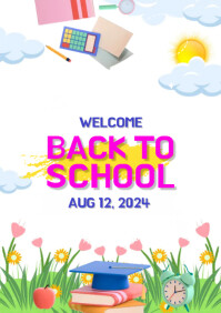 Hvid Back to School A1 Template