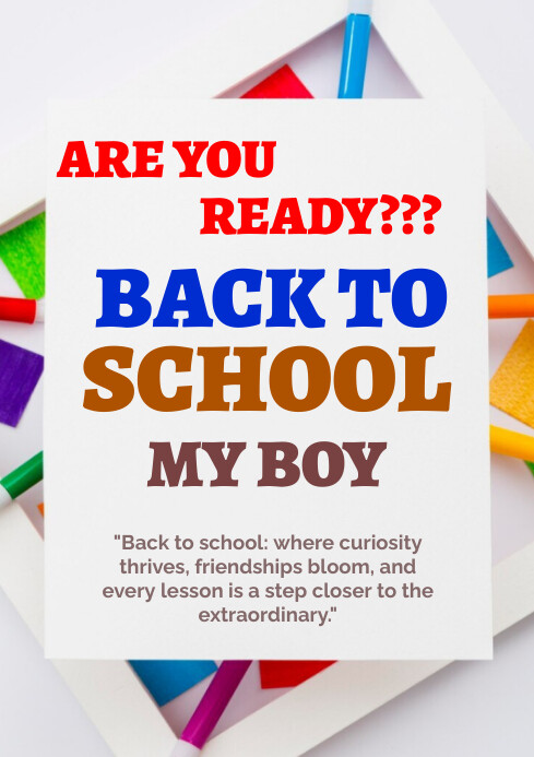 back to school A4 template