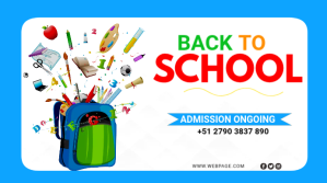 Blanco Back to School Digitalt display Template