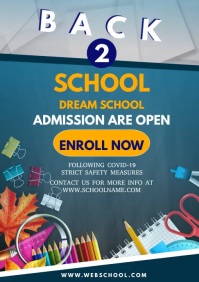 Turquesa back to school A5 Template
