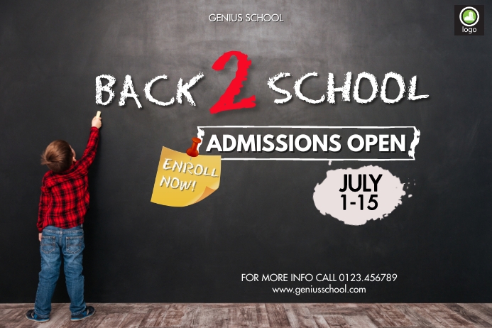 back to school Poster template