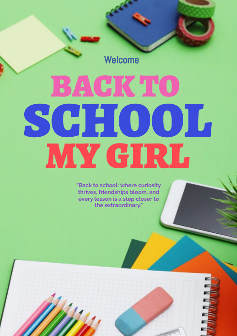 back to school A4 template