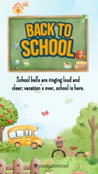 back to school Instagram Story template