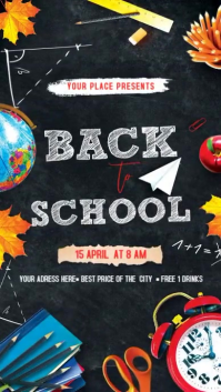 Back To School Digital Display (9:16) template