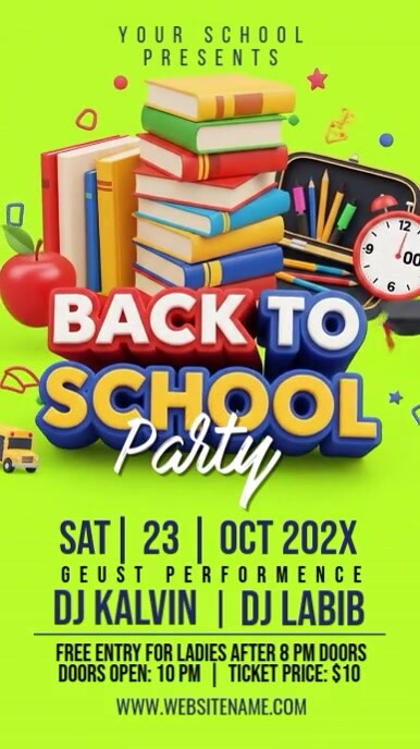 Back to School História do Instagram template