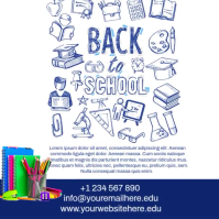 back to school Wpis na Instagrama template