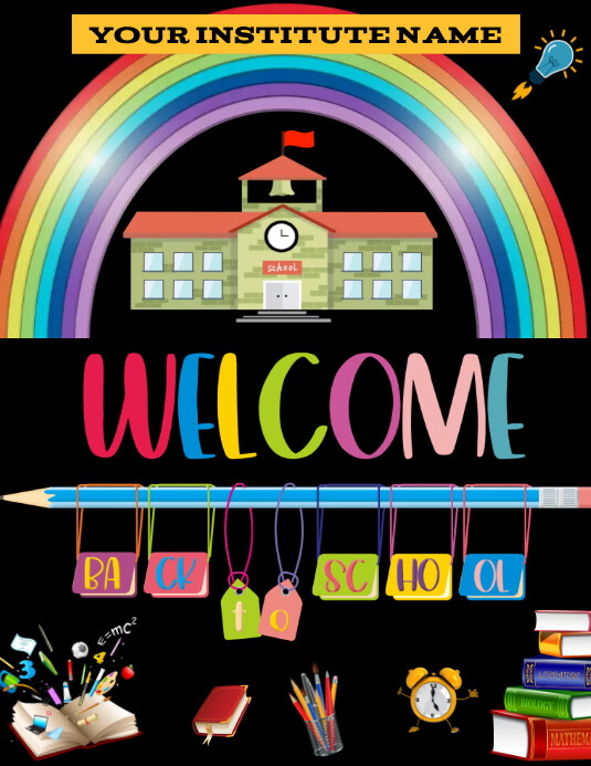 Back to school 传单(美国信函) template