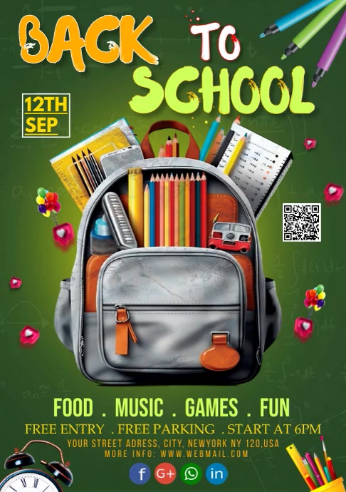 Back To School Template PosterMyWall