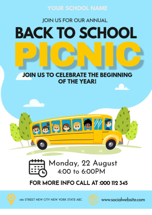 Back to school A4 template