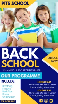 back to school Digital Display (9:16) template