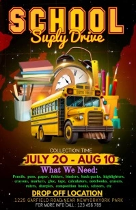 back to school Half Page Wide template