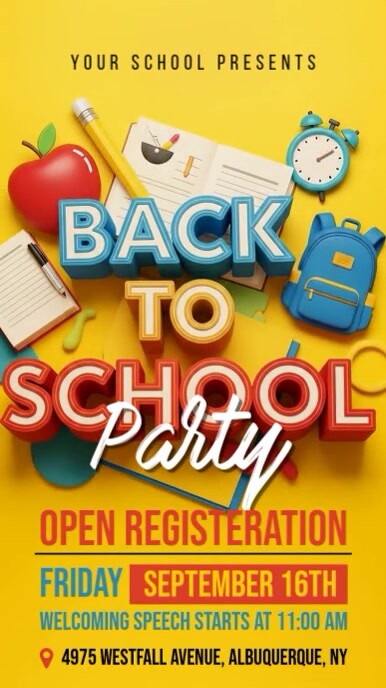 Back to School História do Instagram template