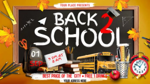 Back To School Digital Display (16:9) template