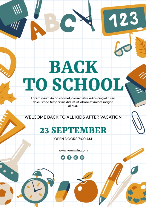 BACK TO SCHOOL Template PosterMyWall