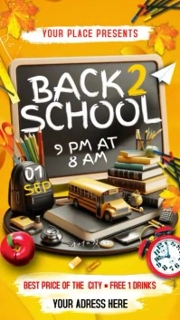 Back To School Pantalla Digital (9:16) template