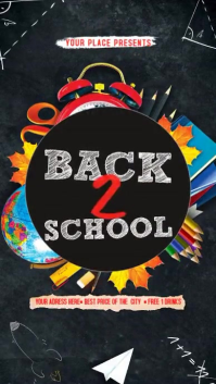 Back To School Ecrã digital (9:16) template