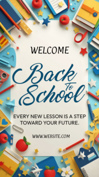 Wit Back to School Digitalt display Template