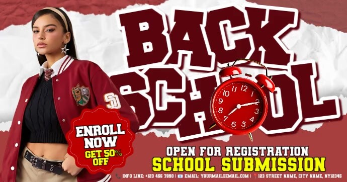 Copy of Back to School Enrollment: Register Now | PosterMyWall