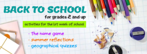 White Back to School Activities Facebook-Cover Template
