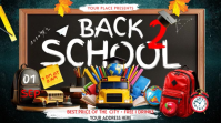 Negro Back to School Event Display digitale Template
