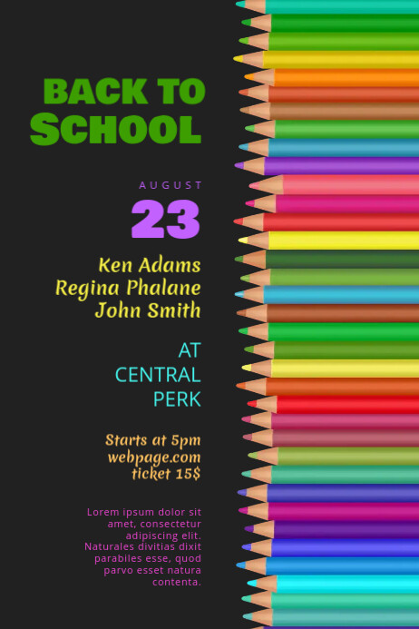 Image 5 for Back To School Party Flyer Template