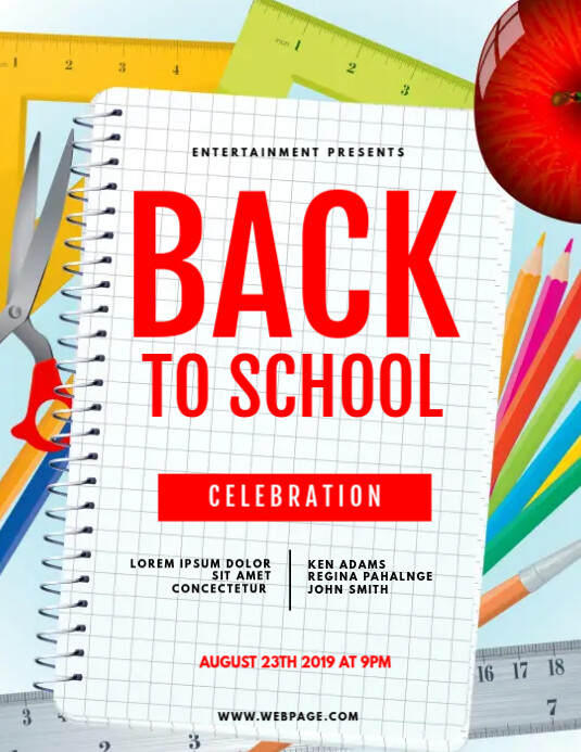Back To School Event Flyer Template Back To School Event Flyer Template