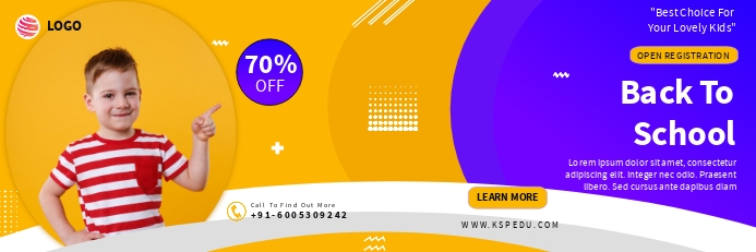 Back To School Facebook & Instagram Banner template