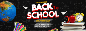 Back to school facebook cover template