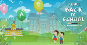 Back to School Facebook Cover template
