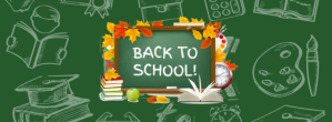 Green Back to School Announcement Facebook Cover Photo Template