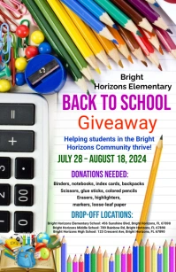 Back to School Flyer Tablóide template