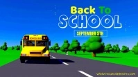 Back to school flyer Display digitale (16:9) template