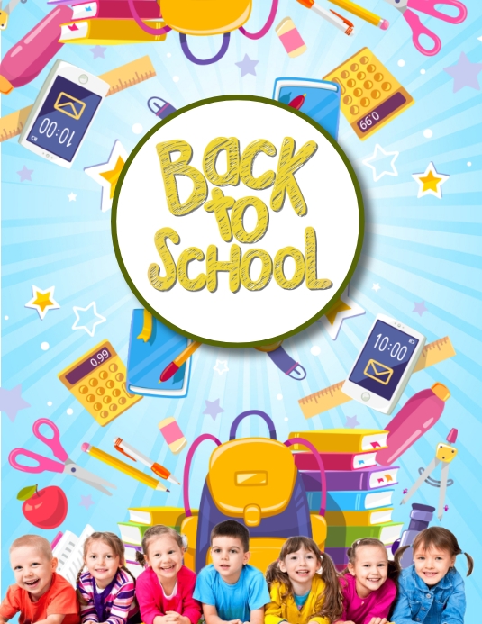 Plantilla de Back to school flyer design template | PosterMyWall