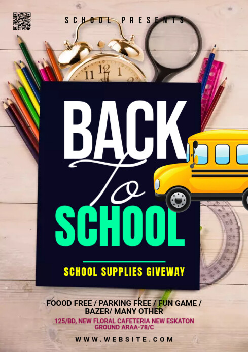 Back To School Flyer A2 template