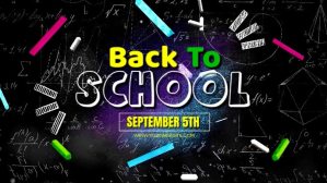 Back to school flyer Digitalt display (16:9) template