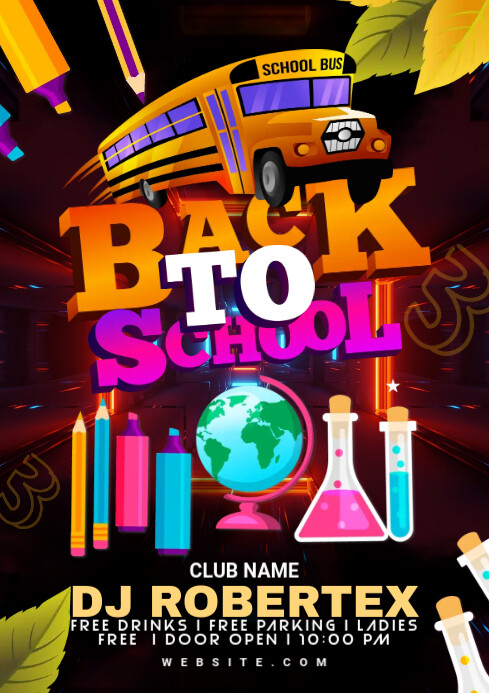 Back To School Flyer A1 template