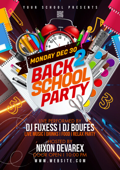 Back To School Flyer A2 template