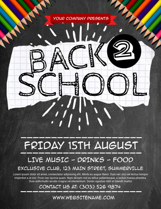 Back To School Flyer Template Back To School Flyer Template