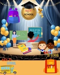 Back to school flyer template Instagram Portrait