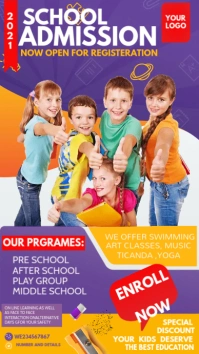 Back to school flyers,School admission flyers Instagram Story template